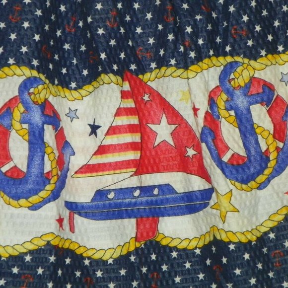 Fabric Girl Tube Top Elastic Dress Navy Summer Fun - Picture 3 of 5